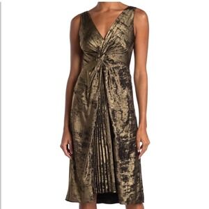 Bailey 44 Dress‎ Sofias Twist Bronze Gold NWT Silky Party Wedding Cocktail Sz 4
